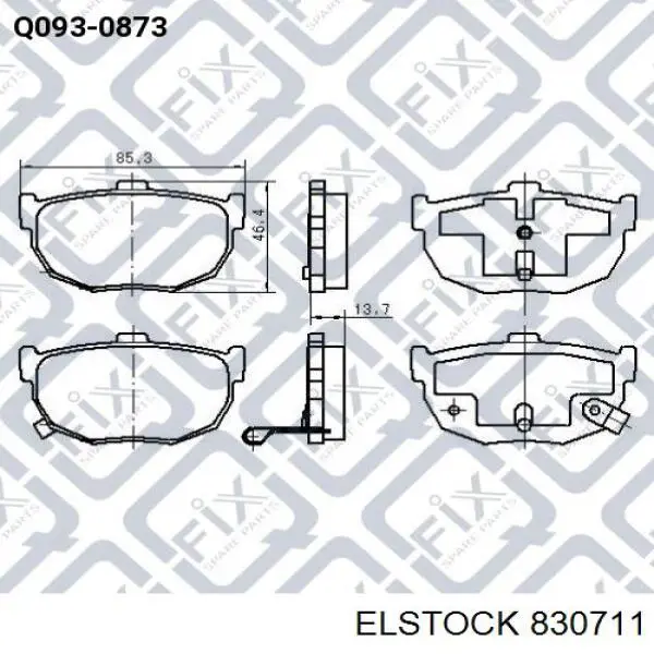Купить 830711 Elstock Суппорт тормозной передний правый