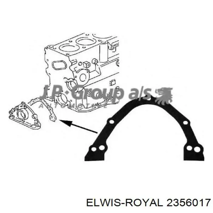 Прокладка передньої кришки двигуна 2356017 Elwis Royal
