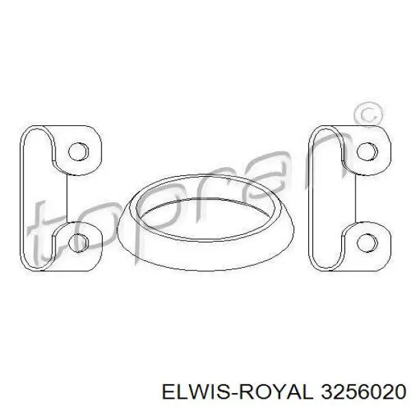 3256020 Elwis Royal vedante de tubo de admissão do silenciador