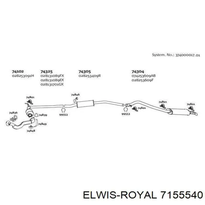 7155540 Elwis Royal прокладка крышки маслозаливной горловины