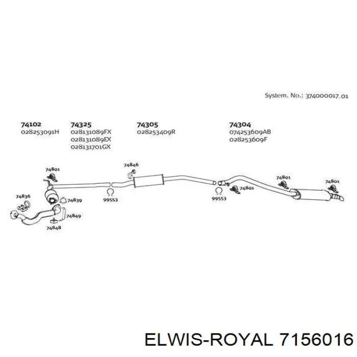 7156016 Elwis Royal tampa de separador (de separador de óleo)