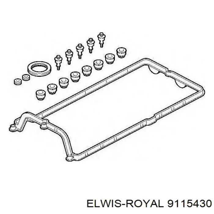 Junta, tapa de culata de cilindro derecha 9115430 Elwis Royal