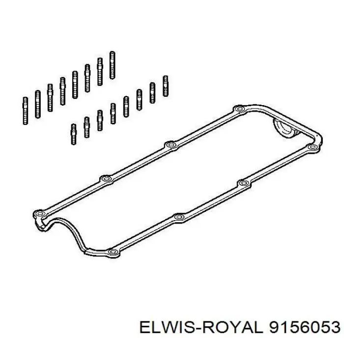Прокладка клапанної кришки двигуна, комплект 9156053 Elwis Royal