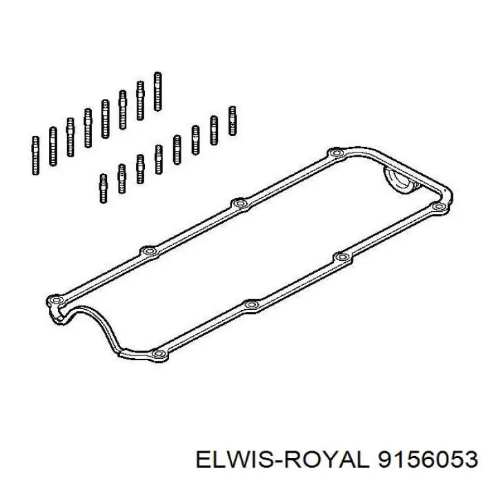 Juego de Juntas, Tapa de culata de cilindro, Anillo de junta 9156053 Elwis Royal