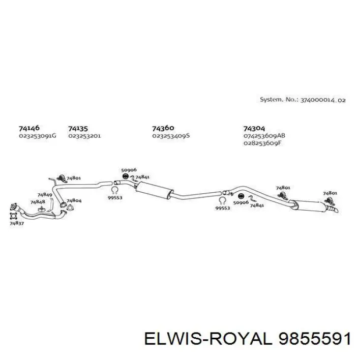 Верхний комплект прокладок двигателя Elwis Royal 9855591 цена, от 124.48 USD