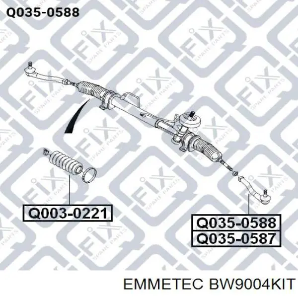 Emmetec ремкомплект рулевой рейки