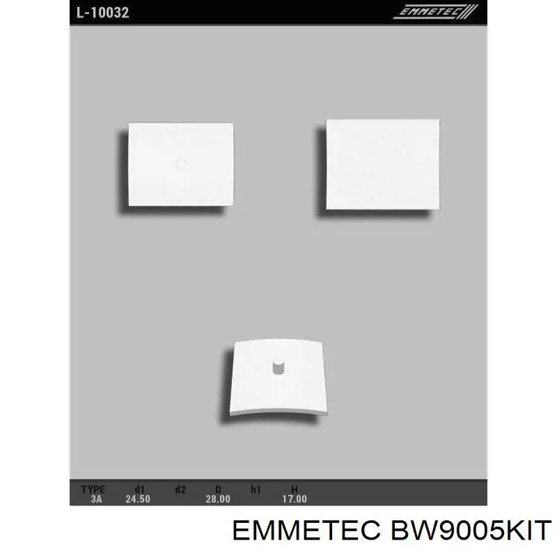Ремкомплект рулевой рейки (механизма), (ком-кт уплотнений) EMMETEC BW9005KIT