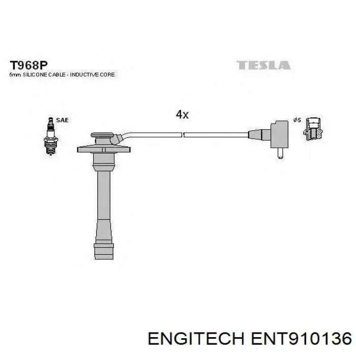 Высоковольтные провода ENT910136 Engitech