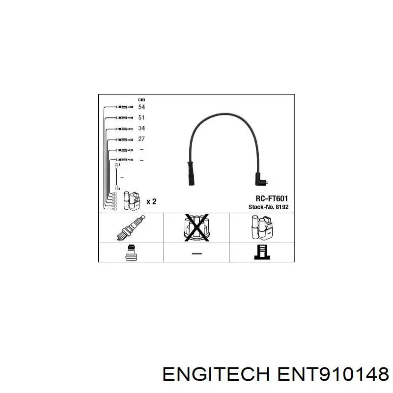 Провода зажигания Engitech ENT910148 цена, от 21.21 USD
