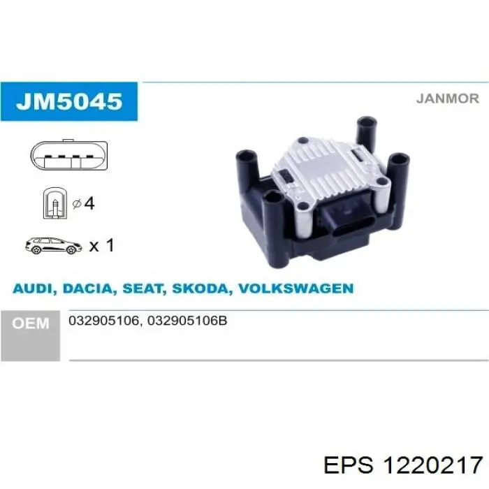 Sensor de temperatura, gas de escape, después de Filtro hollín/partículas 1220217 EPS