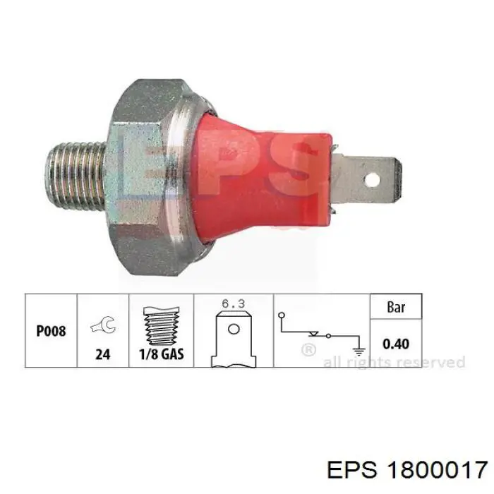 Датчик тиску масла 1800017 EPS