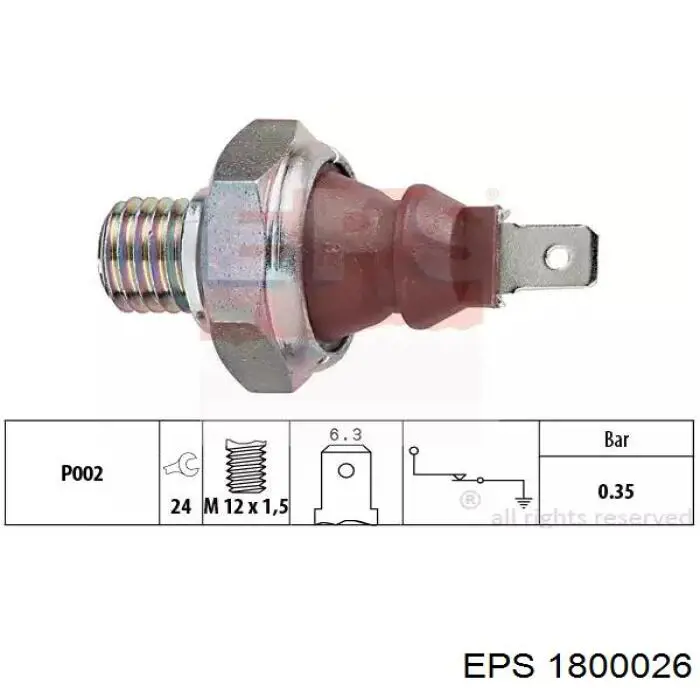 Датчик давления масла 1800026 EPS