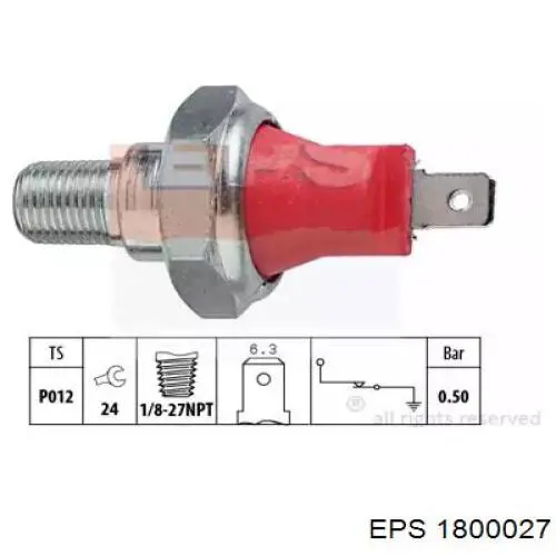 1.800.027 EPS sensor de pressão de óleo