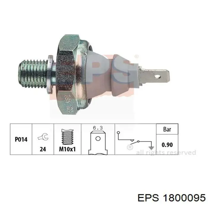 Sensor de presión de aceite 1800095 EPS