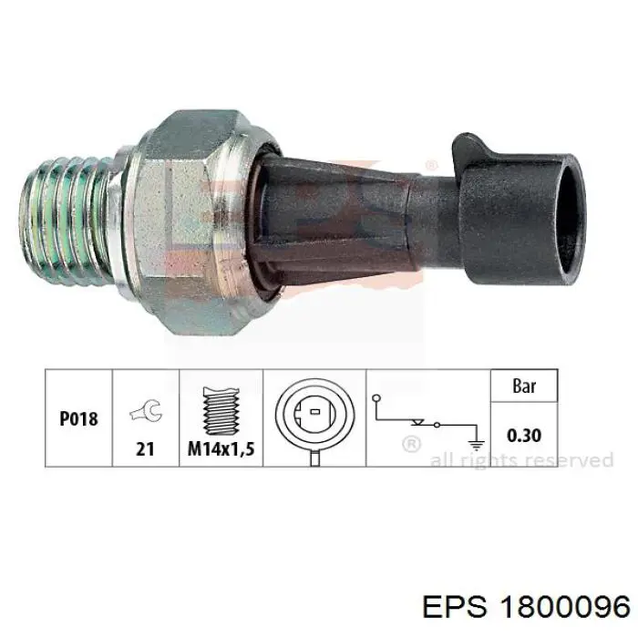 Indicador, presión del aceite 1800096 EPS