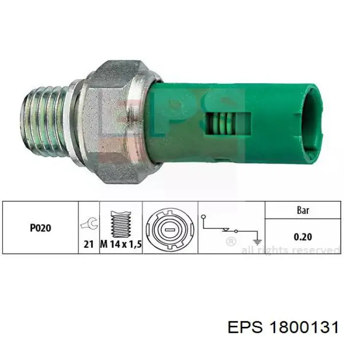 1800131 EPS sensor de pressão de óleo