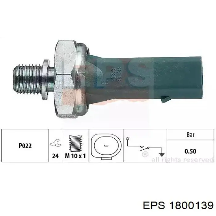 1800139 EPS sensor de pressão de óleo