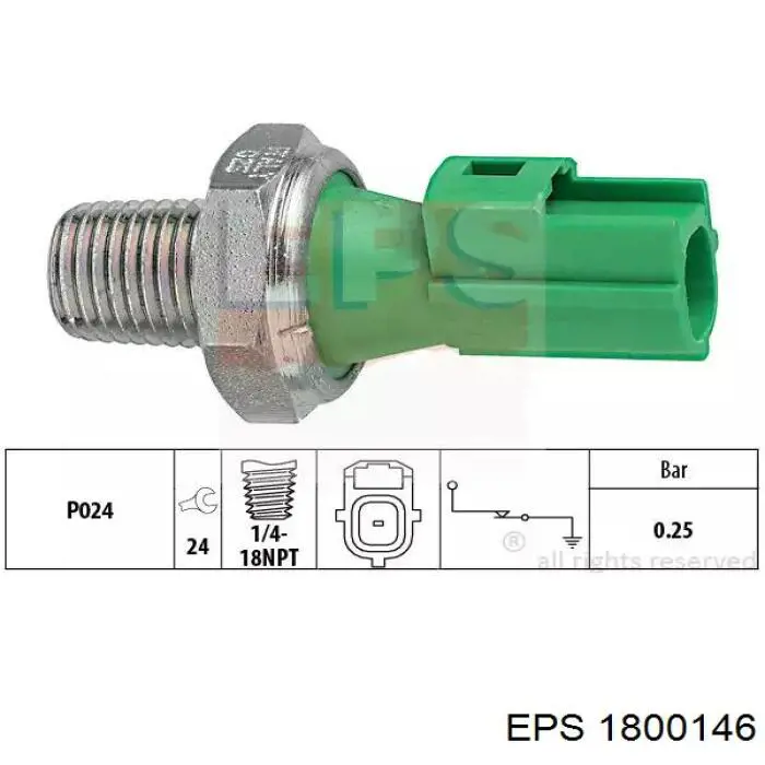 1800146 EPS sensor de pressão de óleo