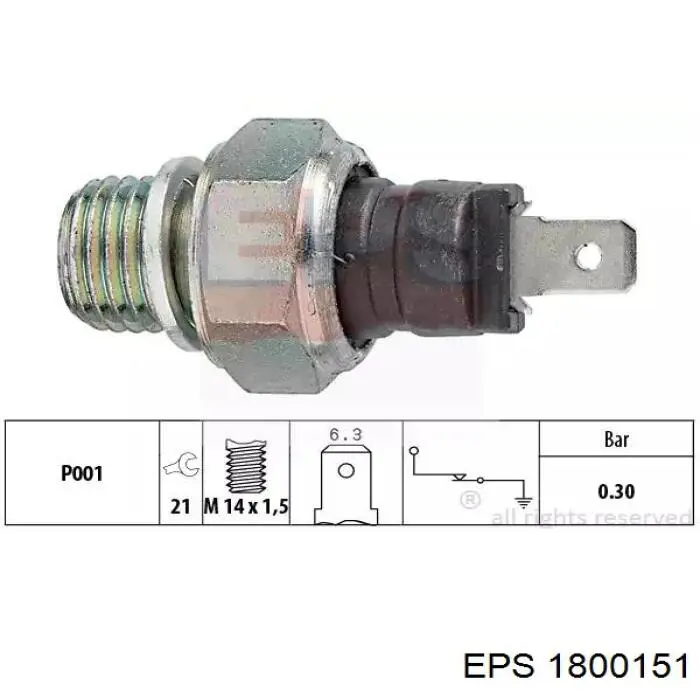 Манометры (указатель давления масла) EPS 1800151 цена, от 3.07 USD