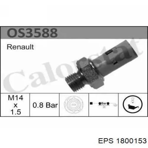 1800153 EPS sensor de pressão de óleo