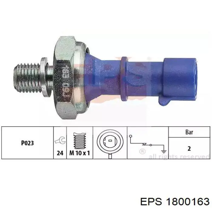 1800163 EPS sensor de pressão de óleo