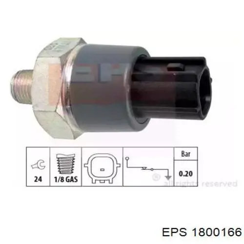 Indicador, presión del aceite 1800166 EPS