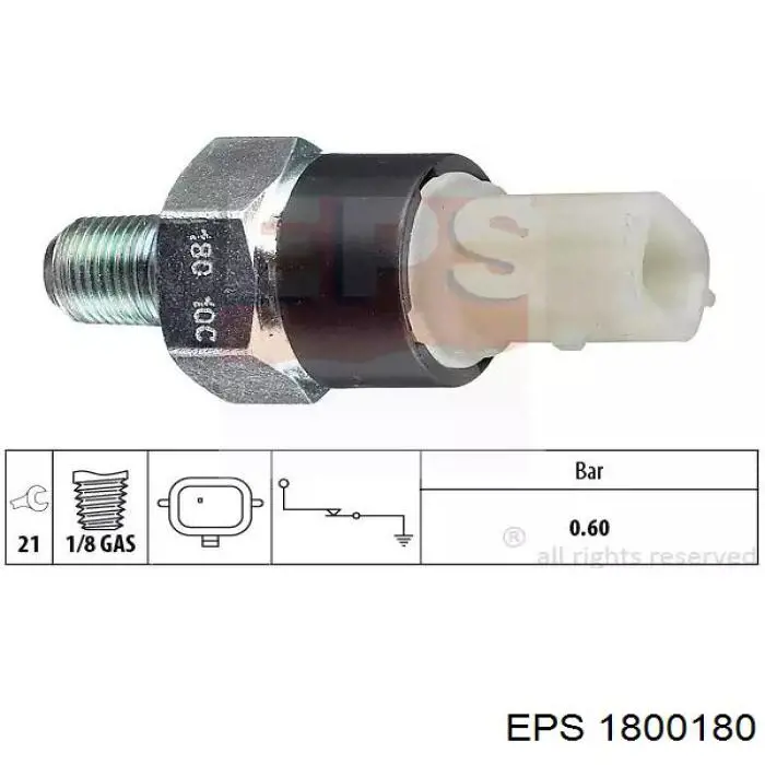 1.800.180 EPS sensor de pressão de óleo