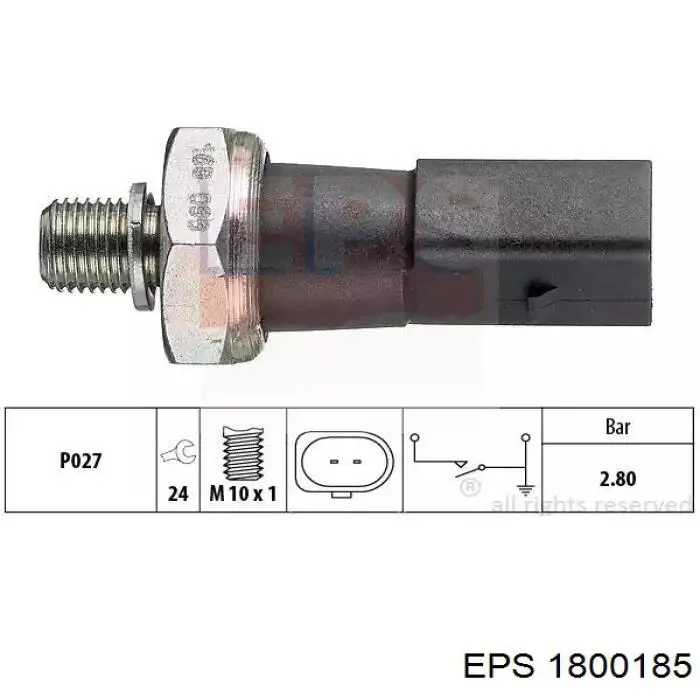 1800185 EPS sensor de pressão de óleo