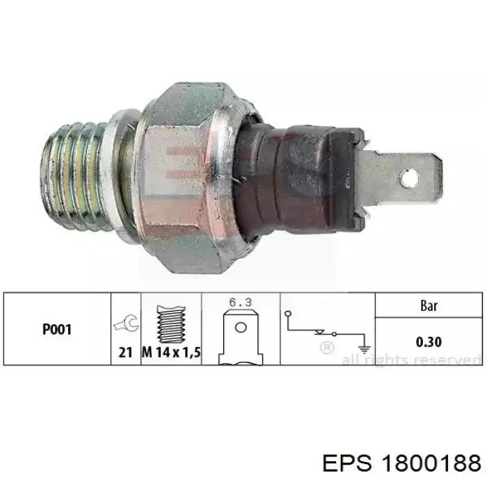 Sensor de pressão de óleo EPS 1800188 preço, a partir de 10,06 USD