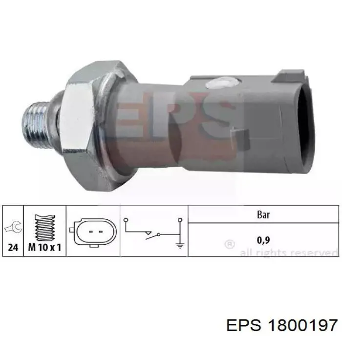 1.800.197 EPS sensor de pressão de óleo