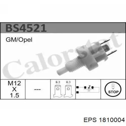 Interruptor luces de freno 1810004 EPS