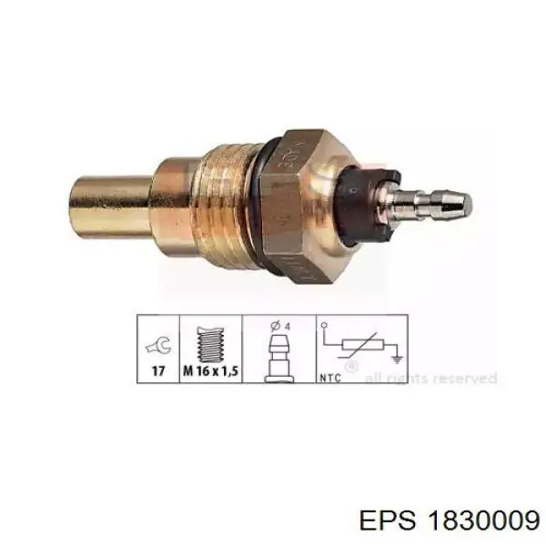 Sensor de temperatura del refrigerante 1830009 EPS