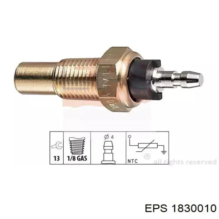 Sensor de temperatura del refrigerante 1830010 EPS