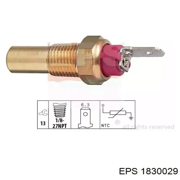 Датчик температуры охлаждающей жидкости 1830029 EPS