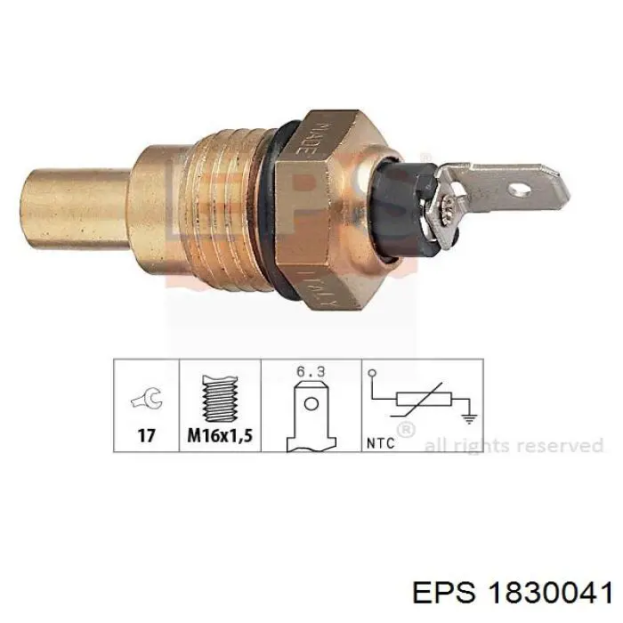 Sensor de temperatura del refrigerante 1830041 EPS