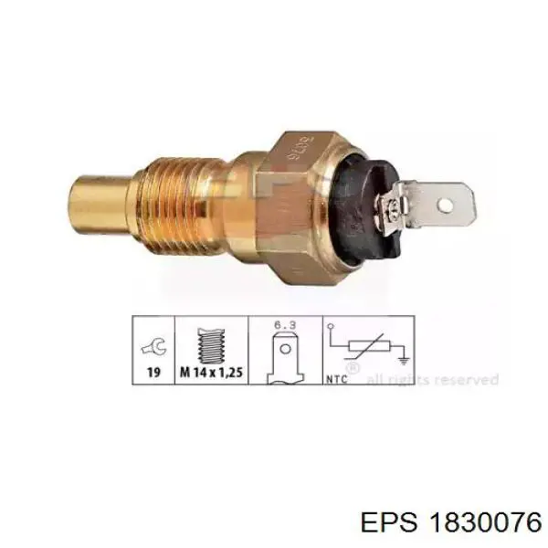 Датчик температуры охлаждающей жидкости 1830076 EPS