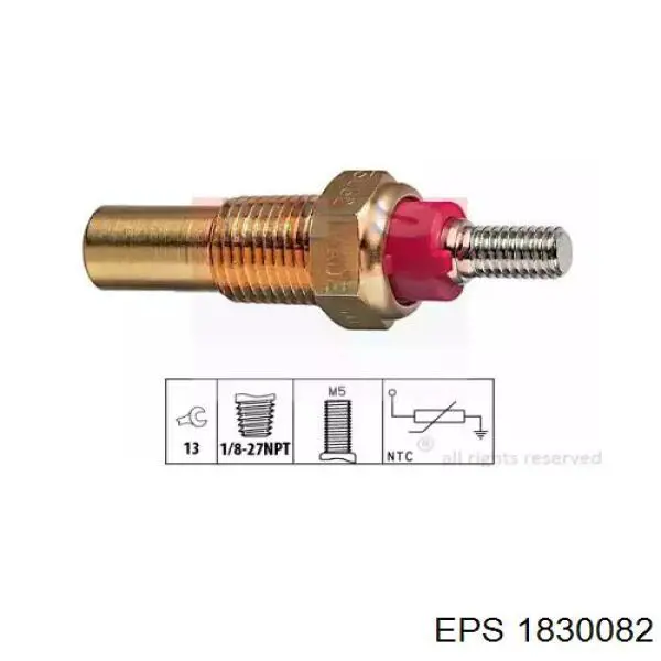 Sensor de temperatura del refrigerante 1830082 EPS