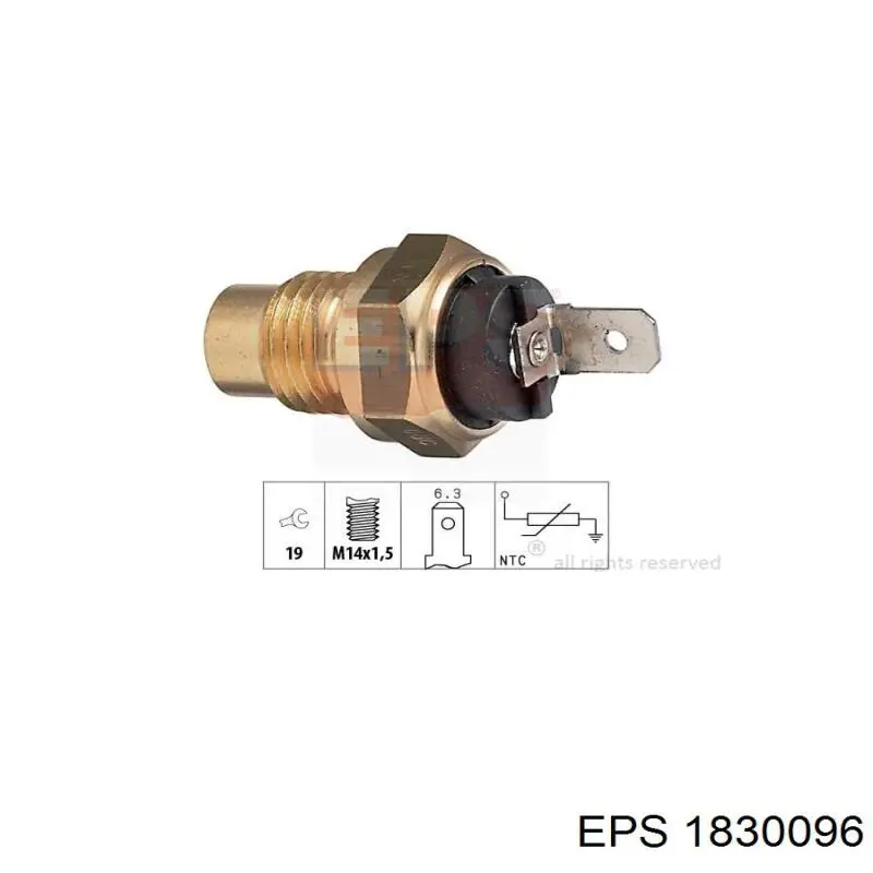 Датчик температуры охлаждающей жидкости 1830096 EPS