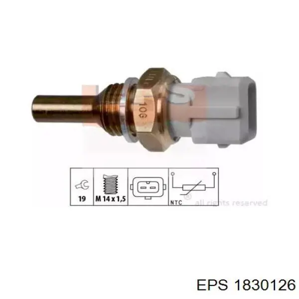 Sensor de temperatura del refrigerante, salpicadero 1830126 EPS