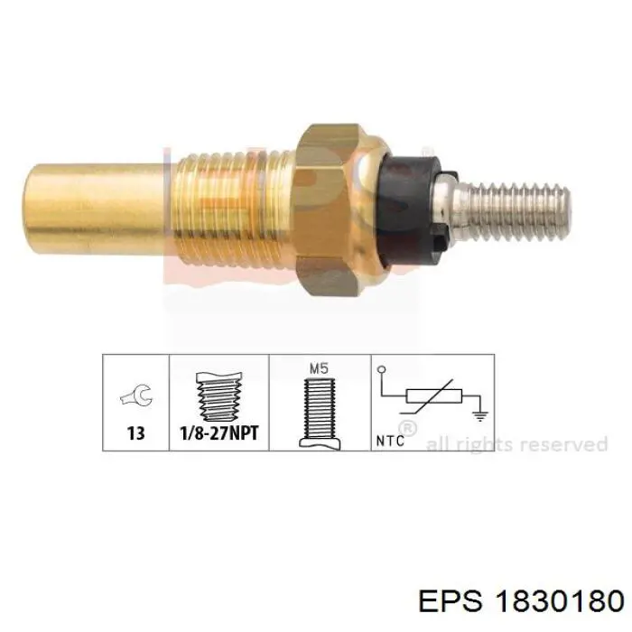 Датчик температуры охлаждающей жидкости 1830180 EPS