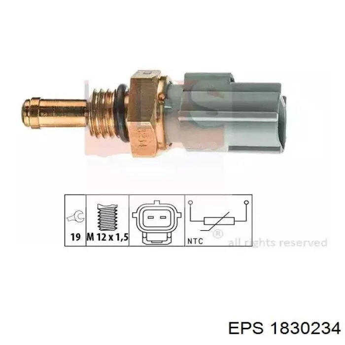 1830234 EPS sensor de temperatura do fluido de esfriamento
