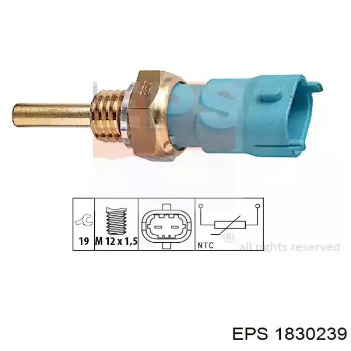 1830239 EPS sensor de temperatura do fluido de esfriamento