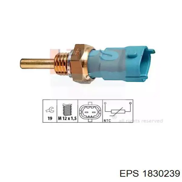 Sensor de temperatura del refrigerante 1830239 EPS