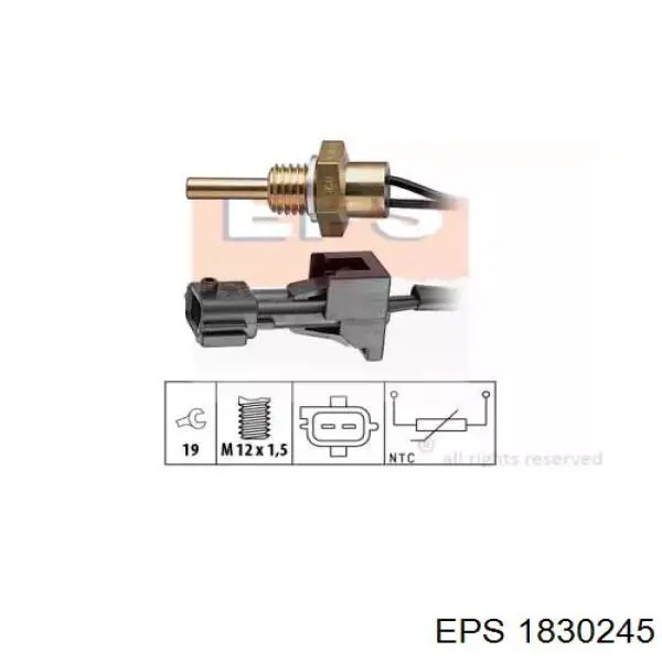 Датчик температуры охлаждающей жидкости 1830245 EPS