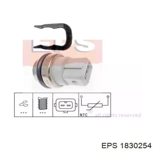 1830254 EPS sensor de temperatura do fluido de esfriamento, no dispositivo