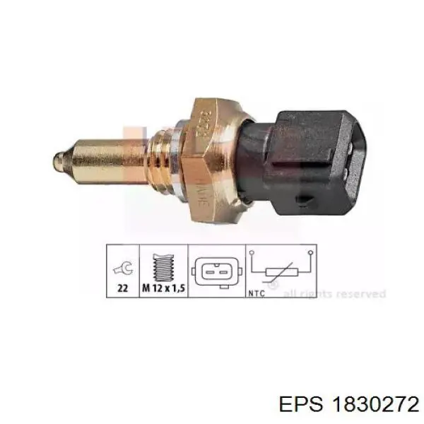 Sensor de temperatura del refrigerante 1830272 EPS