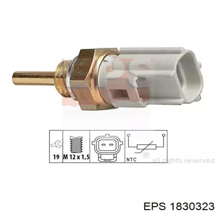 1830323 EPS sensor de temperatura do fluido de esfriamento, no dispositivo