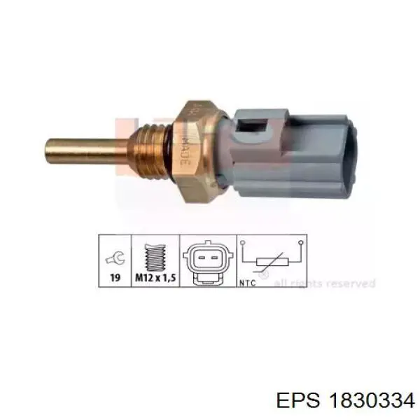 Sensor de temperatura del refrigerante 1830334 EPS