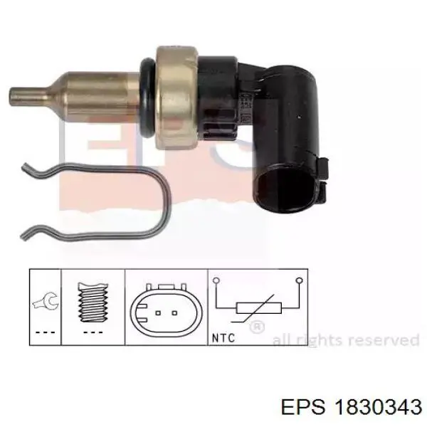 1830343 EPS sensor de temperatura do fluido de esfriamento