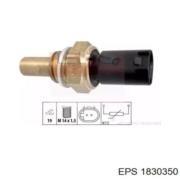 Sensor, temperatura combustible 1830350 EPS